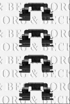 BORG & BECK bbk1298 -  Комплектующие, колодки дискового тормоза